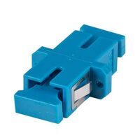 FIBRE ADAPTOR, SINGLE MODE SC/SC SIMPLEX, CERAMIC, BLUE