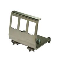 ADAPTOR PLATE, KEYSTONE TO DIN METAL, 3 PORT