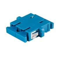 FIBRE ADAPTOR, SINGLE MODE SC/SC DUPLEX, CERAMIC, BLUE