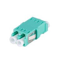 ADAPTOR, FIBRE, MULTI-MODE FLANGELESS LC/LC DUPLEX, AQUA