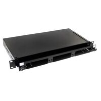 FIBRE PATCH PANEL, 19in 1U BLACK