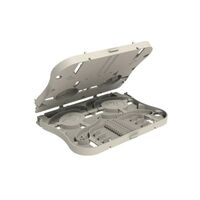 SPLICE TRAY, FIBRE 24FO STACKABLE, CLEAR LID, UNLOADED