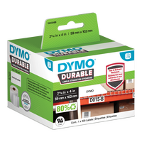 LABEL, DURABLE POLY 59 x 102mm WHITE, [300] ROLL