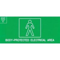 Body Protected Sign | Durable Plastic | Clear Bold Lettering | Easy Installation | by Clipsal