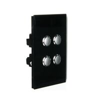 4 Gang Push Button Switch | 250V AC | 16AX/20A Rated | LED Indicator | @Pack of 1 | by Clipsal