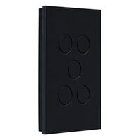 5 Gang Push Button Switch 250V | LED Indicator | 16AX/20A Rated | by Clipsal