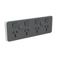 Quad Horizontal Switch Skin with 2 Extra Blanks | Matt Finish | Durable Polycarbonate | by Clipsal