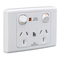 Combination 2G Double Power Point | Extra Switch | Modern Slimline Design | White Electric Finish | @Pack of 1 | by Clipsal