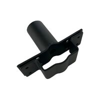 Pole Mount Bracket with Square-Hoop Back Plate | Fits Square 50-100mm & Round 60-100mm Poles | Durable Powder Coated ADC12 Aluminium | by Enlighten