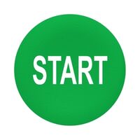 Push Button Cap Start Green | Durable High-Impact Plastic | Snap-Fit Design | by Clipsal