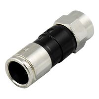 Connector RG6 F Compression | Nickel-Plated Brass | 75 Ohm Impedance | @Bag of 50 | by Clipsal