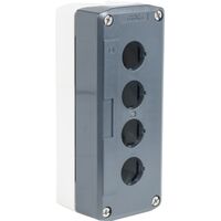 4 Push Button Empty Control Box | IP66 Rated | Surface Mount | Grey with Black Base | @Pack of 1 | by Clipsal