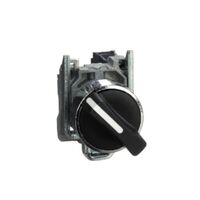 Black SELEC To R Switch | 2 Position Selector | IP66 Rated | 22mm Mounting | by Clipsal
