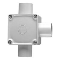 Junction Box 40mm 3Way | High-Impact PVC | IP30 Rated | Grey Finish | @Pack of 1 | by Clipsal
