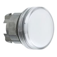 Pilot Light Head | 22mm Diameter | White Plain Lens | Metal Construction | by Clipsal