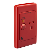 ML2015VD Socket Outlet | 15A Rated Current | Red Color | Durable Polycarbonate | @Pack of 1 | by Clipsal