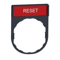 Legend Plate 'RESET' | Red Background | Durable Plastic/Metal | High Visibility | @Pack of 1 | by GAF