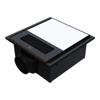 4-In-1 Retrofit Bathroom Heater | 2150W Power Output | 300m3/h Airflow | 12W LED Tri-Colour Light | by Domus