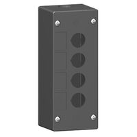 4 Holes Harsh Environment Control Station | IP66 Rated | Impact-Resistant Enclosure | Grey with Black Base | @Pack of 1 | by Clipsal