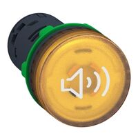 Illuminated Yellow Buzzer 24V AC/DC | 70-85 dB Sound Level | IP40 Rated | Compact Design | @Pack of 1 | by Clipsal