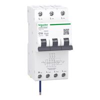 A9 iC60H3 3P+Ns C Curve 50A 30mA A RCBO | Compact DIN Rail Mount | Earth Leakage & Overload Protection | by Clipsal