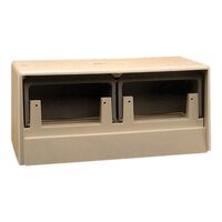 Outlet Floor Housing | Metal Body with Brushed Brass Lid | IP20 Rated | Accommodates 2 Outlets | @Pack of 1 | by Clipsal