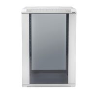 19" 18RU Wall Mount Server Cabinet | Lockable Glass Door | Powder-Coated Steel | Grey | @Pack of 1 | by Clipsal
