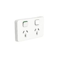 Double Socket Solid Edge | Durable Design | Bulk Pack of 50 | by Clipsal