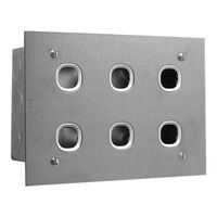 6 Gang Stainless Steel Switchplate with Wall Box | Durable & Corrosion Resistant | Horizontal/Vertical Mounting | @Pack of 1 | by Clipsal