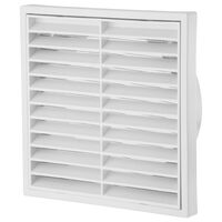 125MM ABS EXTERIOR SQUARE GRILLE WITH INSECT NET - WHITE