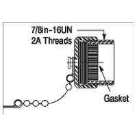 SEALING CAP MINI-CTRL PWR STAINLESS EXTERNAL THREAD