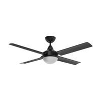 CAIRNS 52" ABS AC CEILING FAN W/ 2 x B22 LIGHT - BLACK