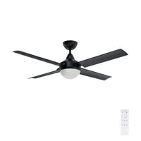 CAIRNS 52" ABS DC CEILING FAN W/ B22 - BLACK