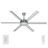 COLOSSUS II 65" DC CEILING FAN6 BLADE - SATIN NICKEL