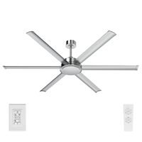 COLOSSUS II 72" DC CEILING FAN6 BLADE - SATIN NICKEL