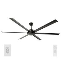 COLOSSUS II 120" DC CEILING FAN 6 BLADE - BLACK