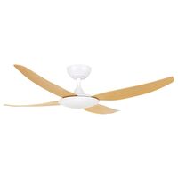 AMARI 52" DC 4 BLD CEILING FAN - WHITE W/ OAK TIMBER BLADES