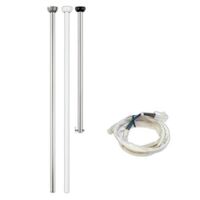 FAN EXTENSION ROD - 900MM W/ ASSEMBLED LOOM, SATIN NICKEL