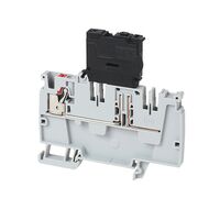 PUSH-IN TERM 4mm P/DIST 1 RED FUSE BLOCK END GREY