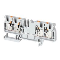 PUSH-IN TERM 4mm 1 LVL 4 CONN ORANGE
