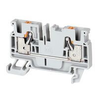 PUSH-IN TERM 4mm 1 LVL 2 CONN WHITE