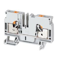 PUSH-IN TERM 6mm 1 LVL 2 CONN BLACK