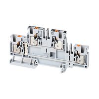 PUSH-IN TERM 4mm 2 LVL CONNECTED 4 CONN BLUE