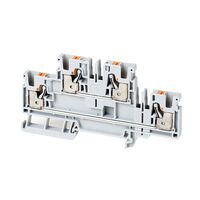 PUSH-IN TERM 4mm 2 LVL 4 CONN RED