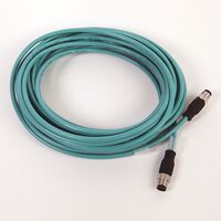 SHIELDED ENET-CBLE HFLEX-PUR 2-PAIR TEAL M12-M12 1M