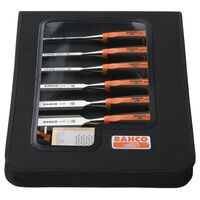 Chisel Set 6 Piece 6-32mm Rubberised Handles Steel Blades Repelec