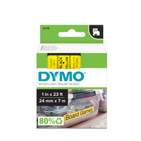 D1 Tape Black on Yellow 24mm x 7m Polyester Repelec