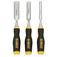 Chisel Set 3 Piece 13mm 19mm 25mm Blades Ergonomic Handles Repelec