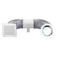 Shower Light & Exhaust Kit 150mm Inline Fan 10W LED White Ventair