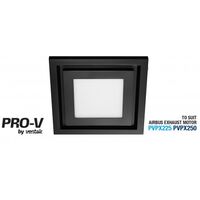 Square Fascia 14W Tri Colour LED to Suit Airbus 250 Black Ventair